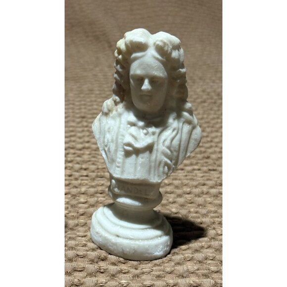 Other - miniature composer bust Of George Frideric Handel Carved On Sandstone 4.5 “